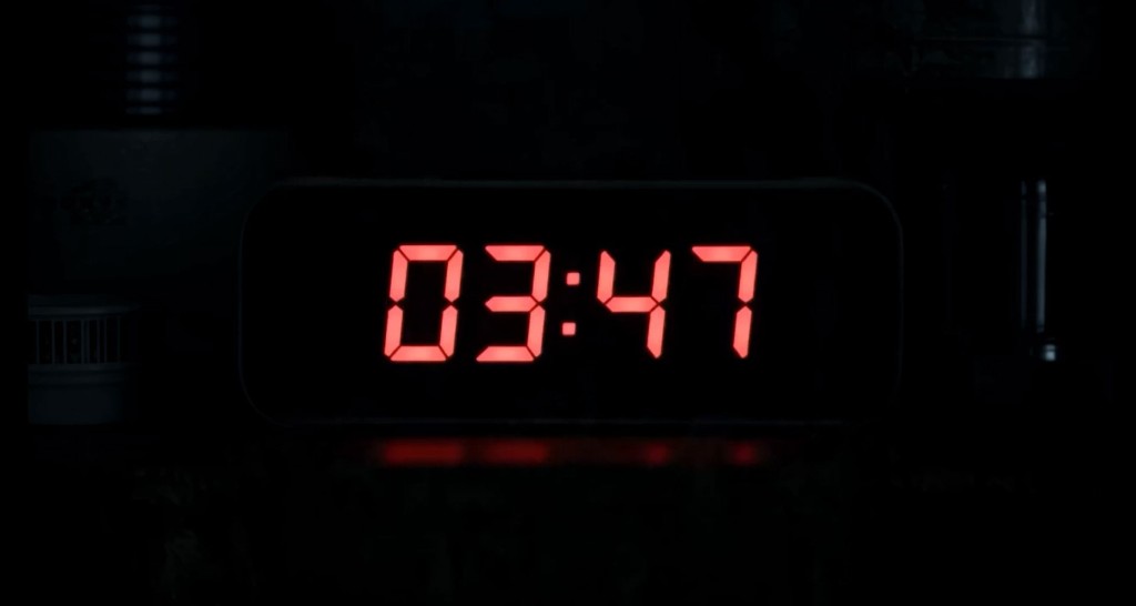 Rave — digital clock reading 03:47
